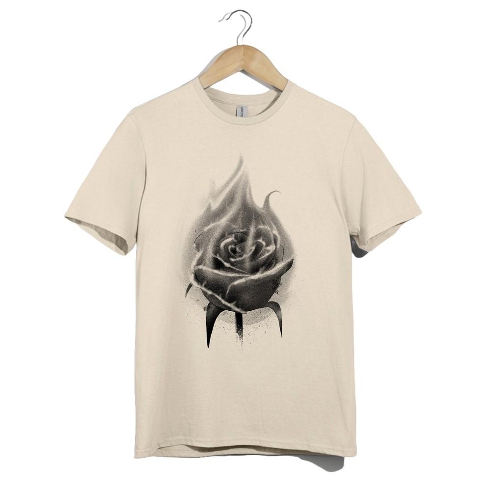 

Элегантная футболка с розой – Минималистичный линейный цветочный дизайн, унисекс, эстетичная футболка L