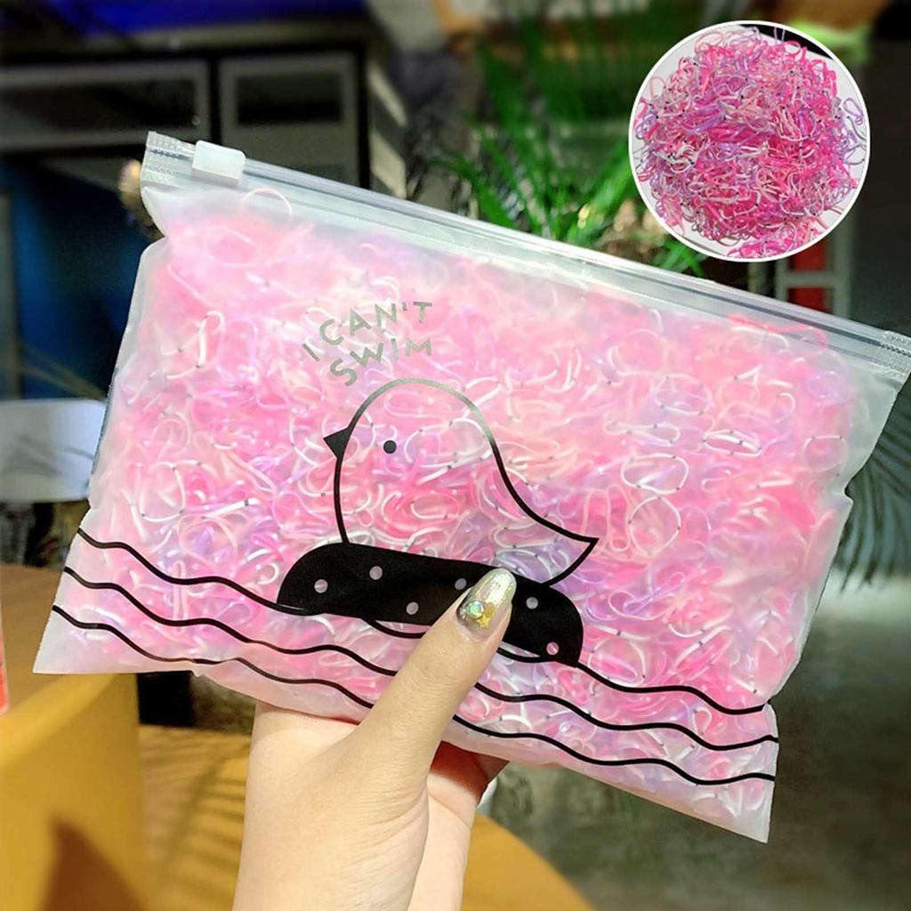 1000 / Pack Girl Colorful Fashion Disposable Rubber Band Elastic Hair Band