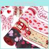 Creative Red Heart Polyester Ribbon For Valentine's Day With Four Unique Styles For Crafting