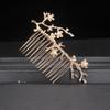 Trendy Handmade Wedding Hair Comb Leaf Flower Bridal Hairpins Pearl Head Jewelry Girls Hair Accessories Hairstyle Design Tools