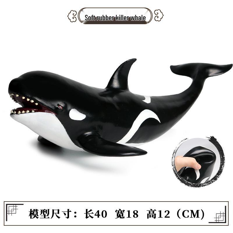 Children's Soft Rubber Marine Animal Toys: Killer Whale, Great White Shark, Beluga, Blue Whale, Dolphin, Sperm Whale Models