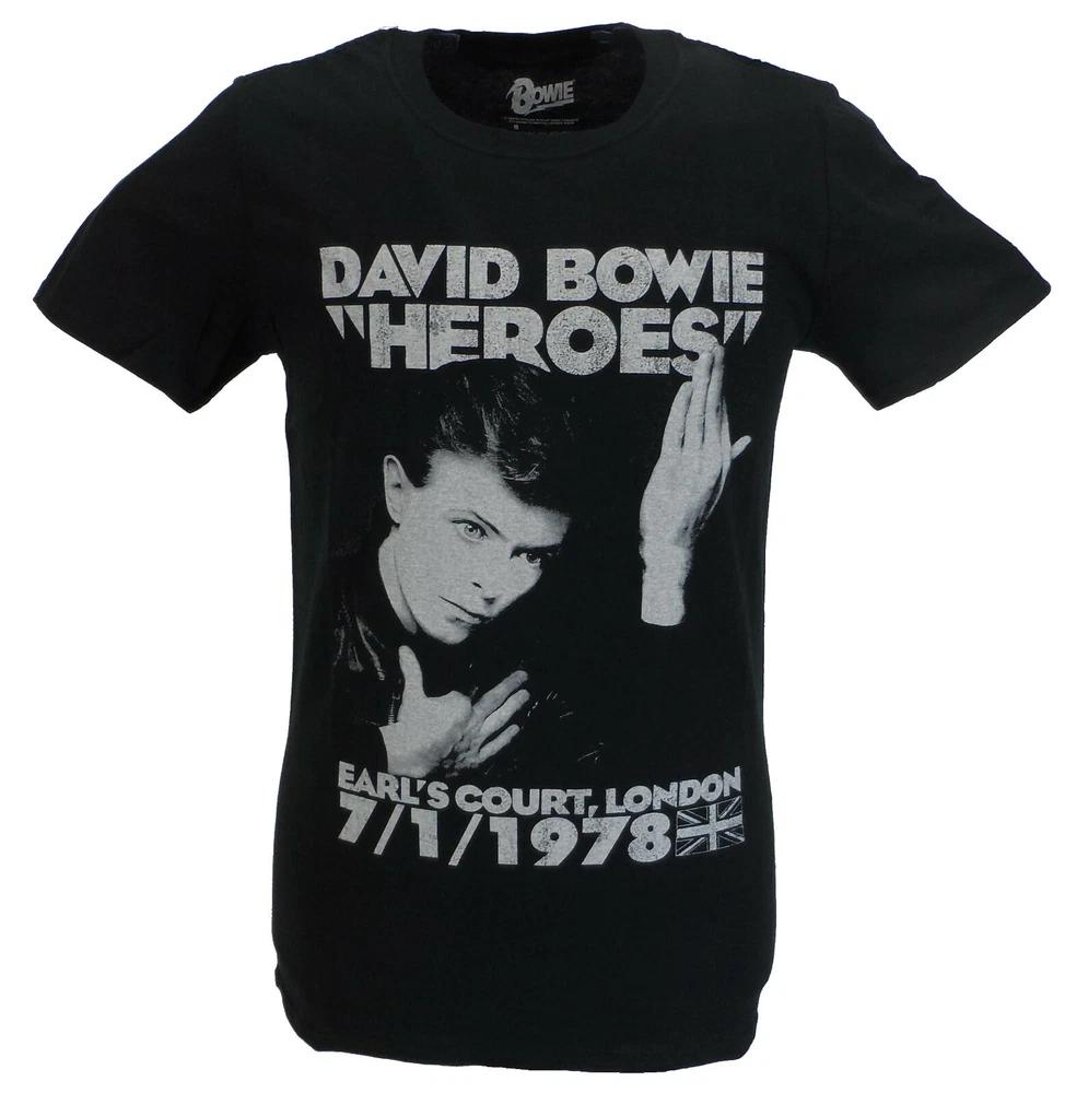 Unisexs Official Licensed David Bowie Heroes Live at Earls Court T Shirt S