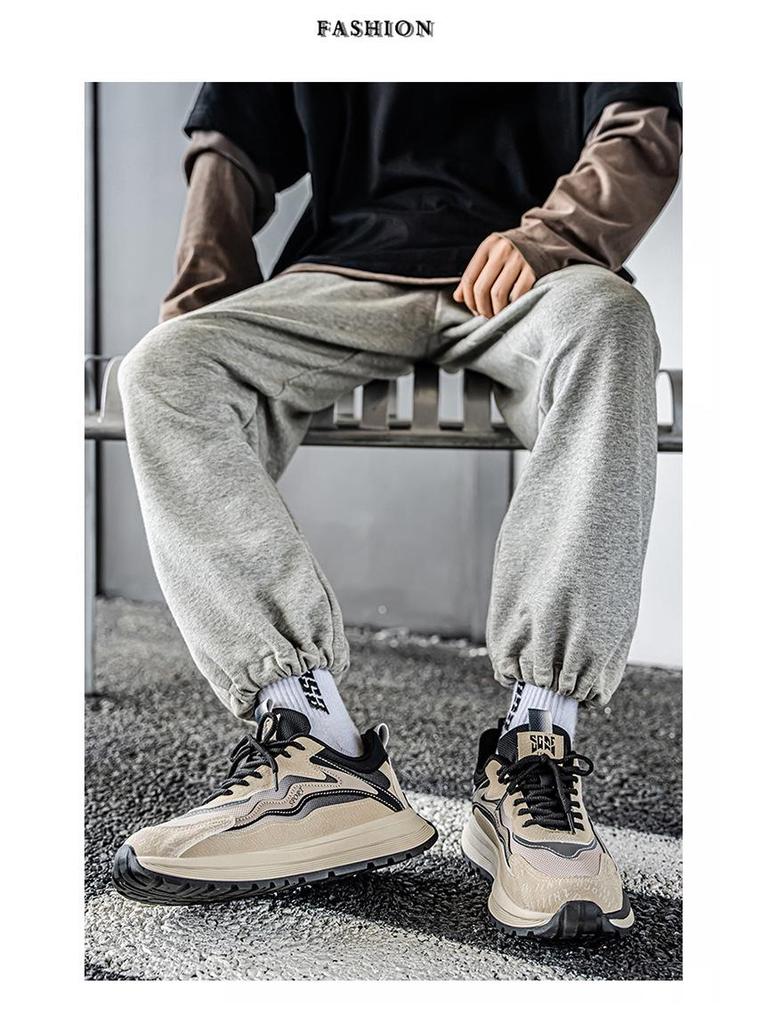 Autumn 2025 Men's Trendy Mesh Sneakers - Versatile, Breathable, Odor-Free Casual Shoes.