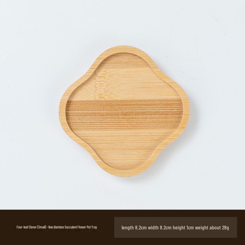 Round Bamboo Anti-Slip Mat & Tray for Indoor Plants, Coasters, and Decor