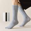 3Pairs Mid-calf Toe Separator Socks Anti Slip Short Tube Socks Elastic Split Toe Sock Unisex
