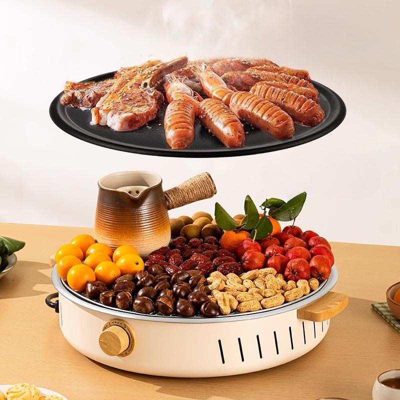 220V Surround The Stove To Cook Tea Electric Grill Household Indoor Smoke-free Barbecue Grill