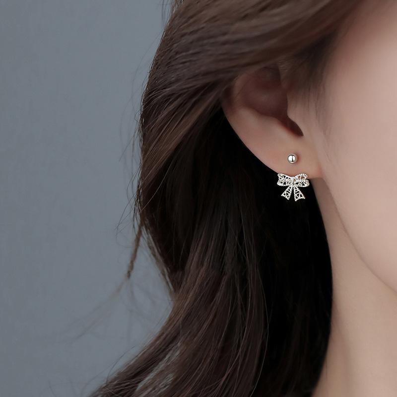 

Hollow Butterfly Earrings for Women Screw Back Studs Light Luxury Vintage Minimalist Ear Jewelry