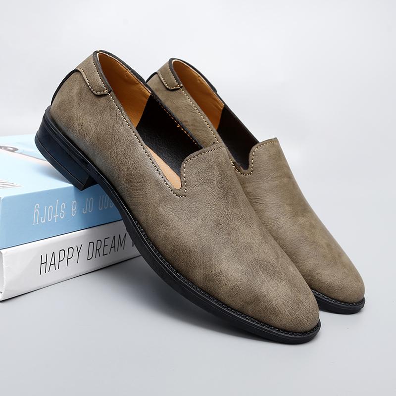 genuine Leather Loafers slip on Casual Driving Shoes for Man Lightweight Fashion Flats Breathable Comfortable Moccasins men