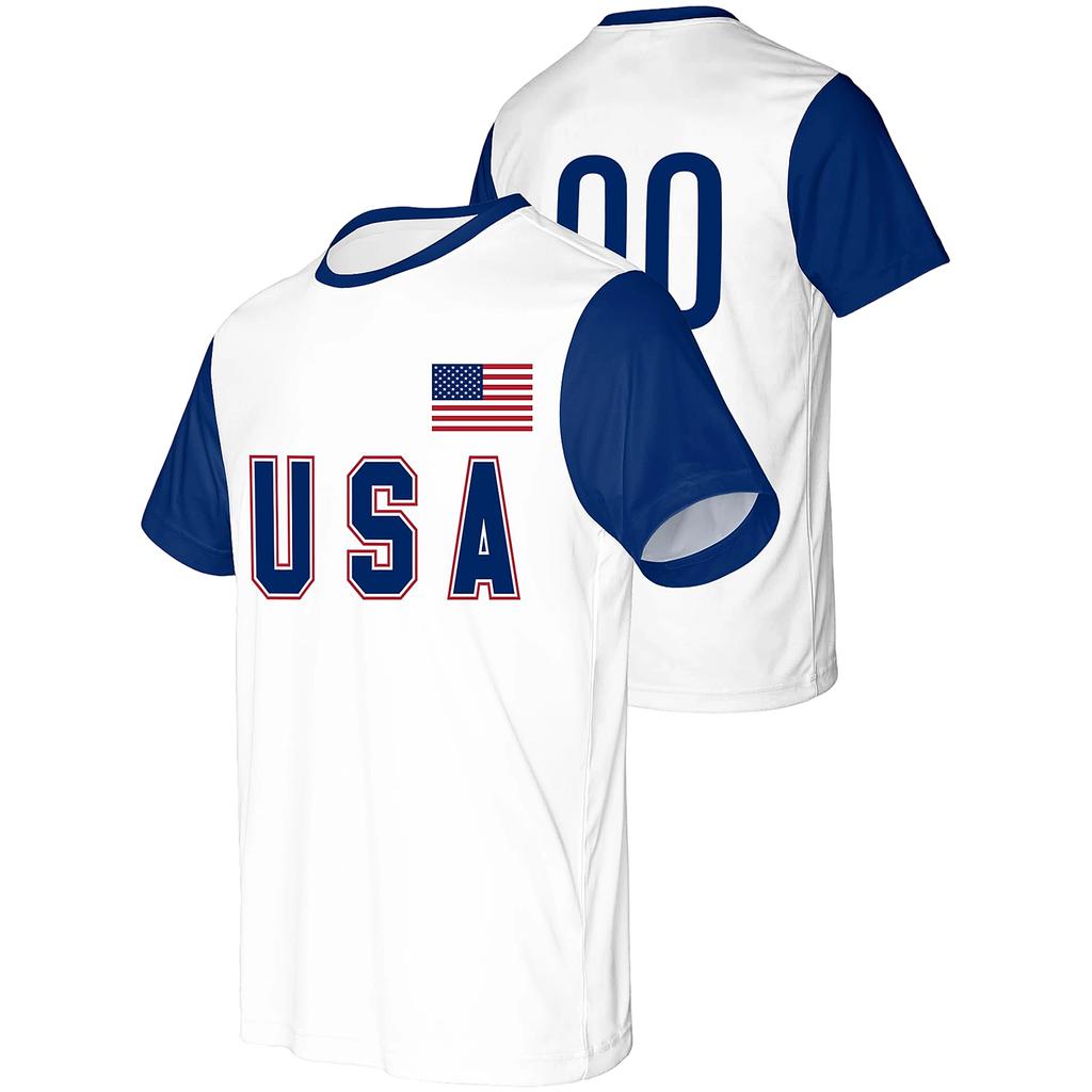Argentina Soccer Jersey Supporter Shirt Men Women Football Fan Apparel Short Sleeve Lightweight Breathable Material