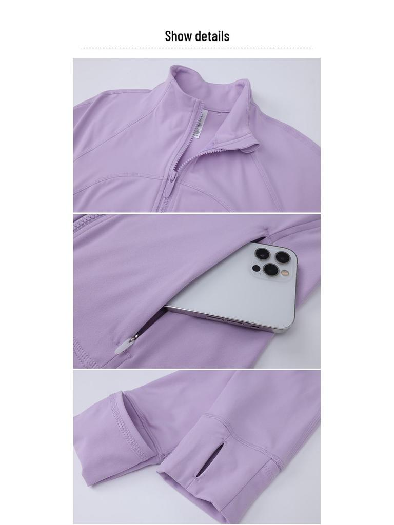 Women's Long-Sleeve Outdoor Running Jacket - Fitness & Yoga Wear