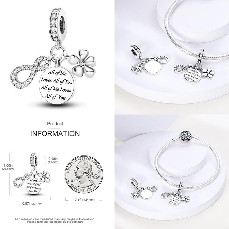 copper handle footprints back pendant charms fit original bracelet charm beads necklace Diy female jewelry High Quality