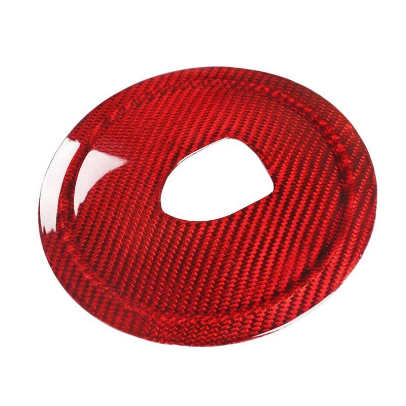 Real Carbon Fiber Steering Wheel Rings Logo Trim Cover Stickers For Porsche 911 Panamera Cayenne Boxster 2008-2016