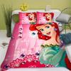 Meerjungfrauenprinzessin Ariel 100% Polyester Anime Bettbezug-Set Comforte Bedruckt Cartoon Einzelgröße Bettwäsche Weihnachtsgeschenke