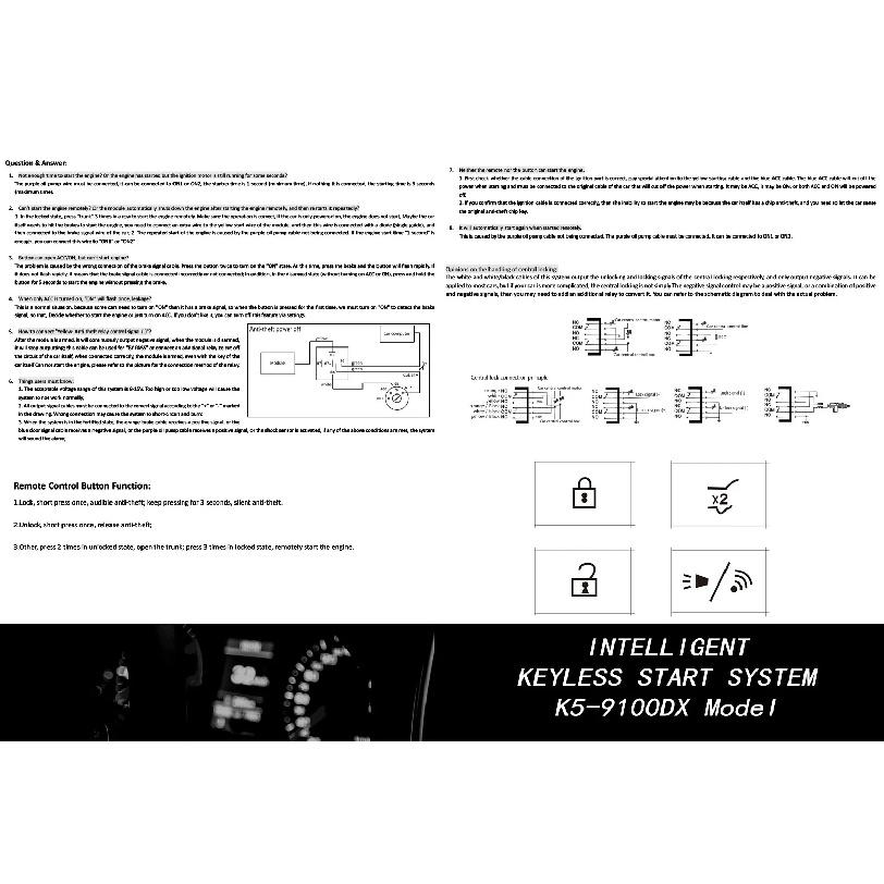 Universal Car alarm Auto remote starter Smart key Start stop button system Car accessory Engine Ignition Autostart Kit For Ford