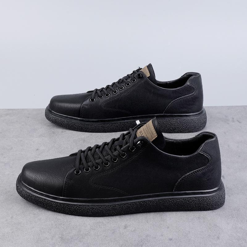 High Quality Brand Men's Genuine Leather Shoes Simple Beige Oxford Shoes Wear-resistant Soles Men's Sports Shoes Fashionable
