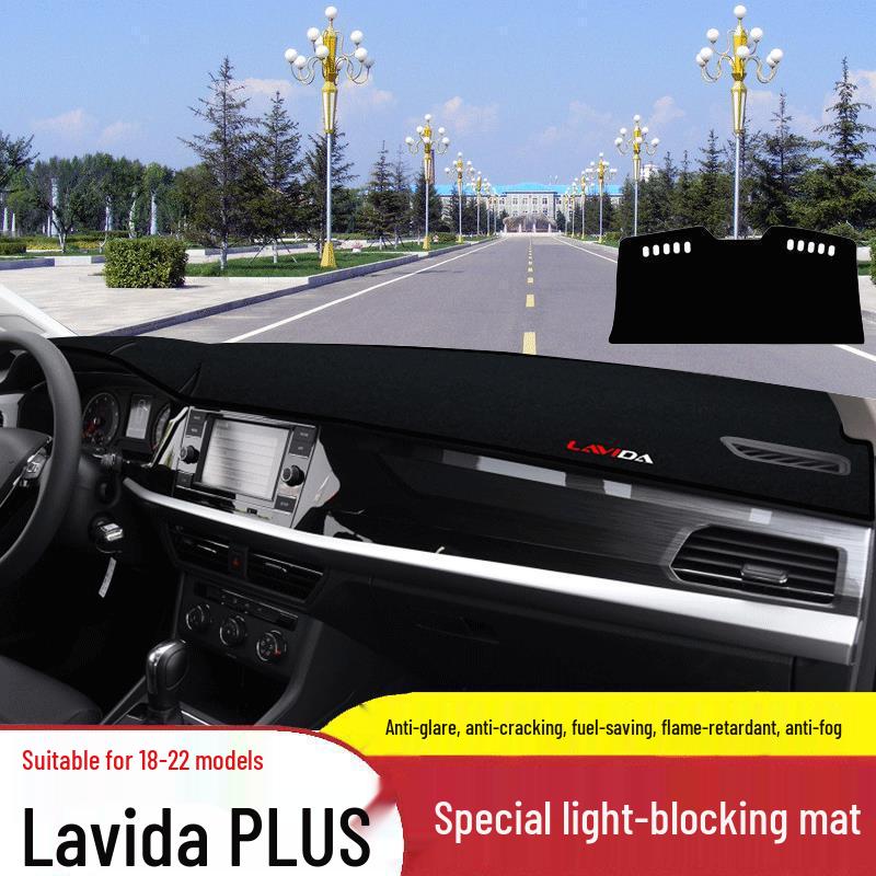 Volkswagen Lavida Dashboard Mat (13-22 models) - Anti-glare, Heat Insulation, Sun Shade Protection for Center Console.