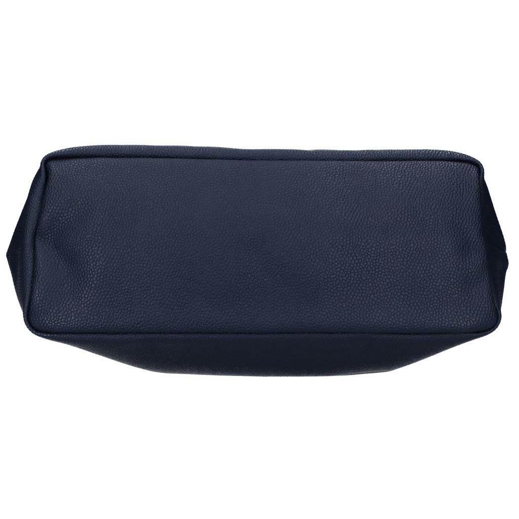 Herve Chapelier 705 Gold Plated Coated Canvas Square Tote Bag L Navy / SilverUsed