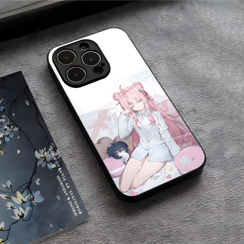 

Чехол для телефона Happy Sugar Life Для iPhone 17 Air 16 E Pro Max 15 14 13 Mini 12 Pro 11 Max Plus Черная стеклянная крышка iPhone17ProMax