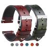 Handmade Retro Oil Wax Genuine Leather Watchbands 18mm 20mm 22mm Quick Release Stitching Cowhide Watch Strap for Seiko Universal