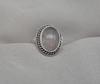 Rose Quartz Ring: 925 Sterling Silver Ring Faceted Oval Gemstone, Boho Jewelry