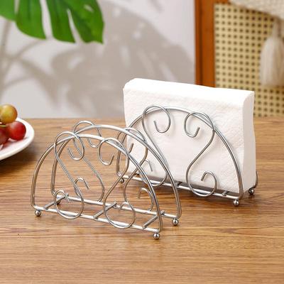 Elegancki Metalowy Żelazny Uchwyt na Serwetki Papierowy Organizer do Szuflady do Przechowywania Akcesorium na Blat Kuchenny Domowy Restauracyjny