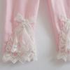 YUBAOBEI Girls Calf-length Leggings Baby Girl Mesh Spliced Pants Bow Lace Candy Color Skinny Leggings