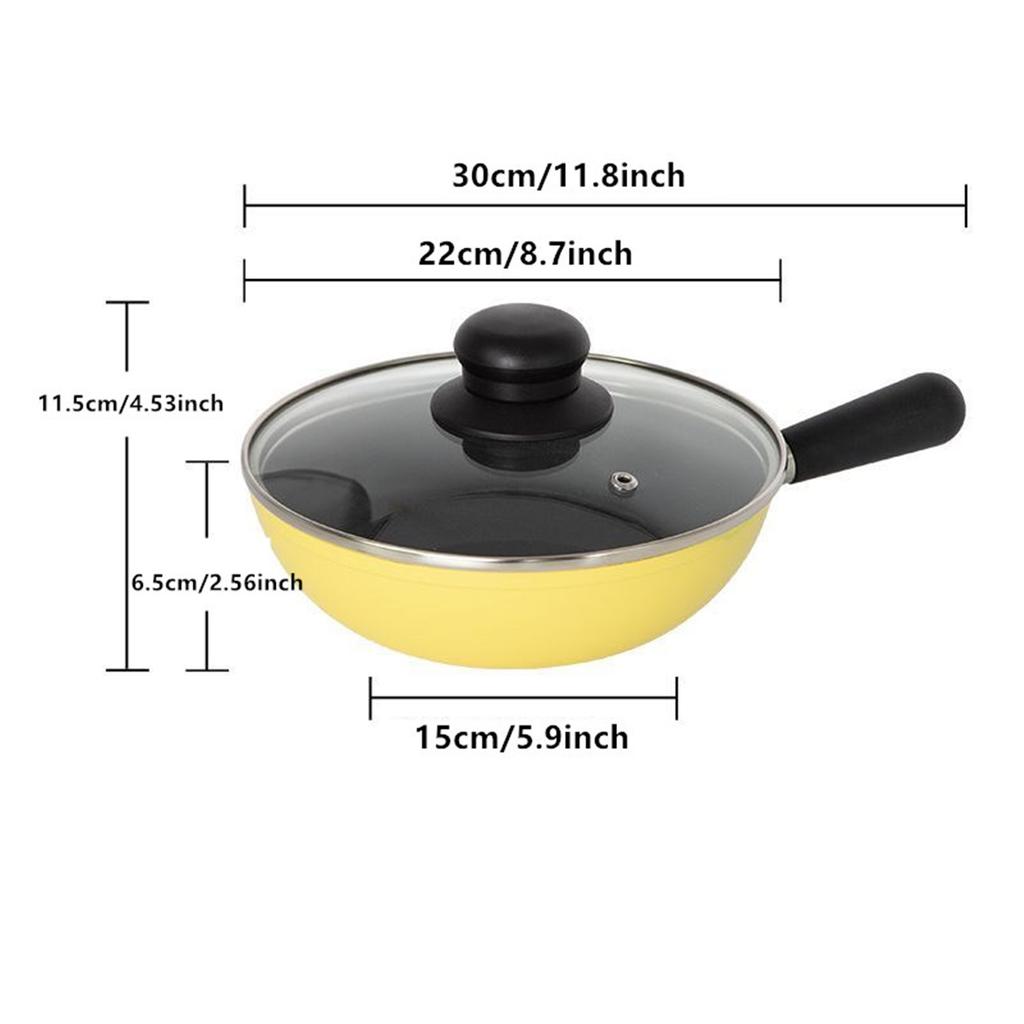22cm Nonstick Frying Pan Skillet With Pot Lid Fry Pan Egg Pan 8.7"Chefs Pan Induction Compatible Cooking Steak Skillet PFOA Free