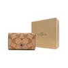 New COACH Key Case Artificial Leather Key Pouch Unisex Brown Monogram 78675-QBTN2