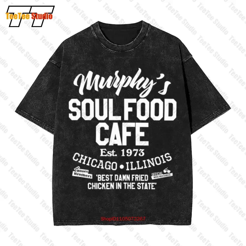 Blues Brothers Murphy'S Soul Food Cafe Men'S Vintage Oversized T-Shirt Fired Chicken Chicago 54FH