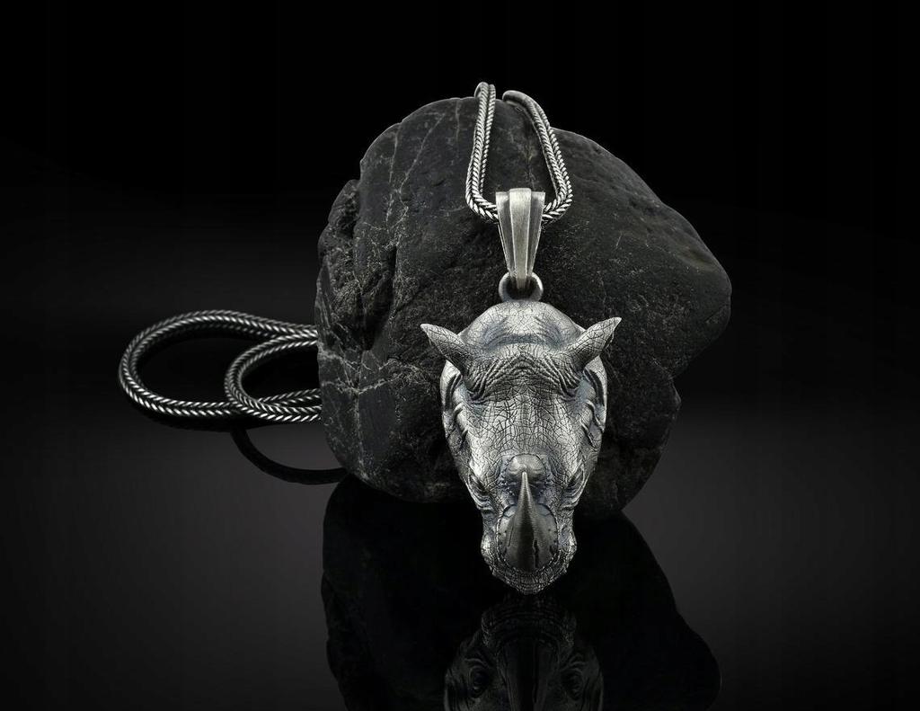 Rhinoceros Necklace Protection Amulet Mythology 138
