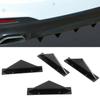 Universal Rear Bumper Lip Diffuser Kit Black Rear Bumper Spoiler Car Modified Styling Accessories