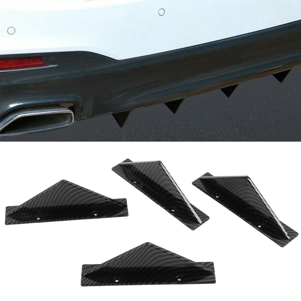 Universal Heckstoßstangenlippe Diffusor Kit Schwarz Heckstoßstangenspoiler Auto Modifiziertes Styling Zubehör