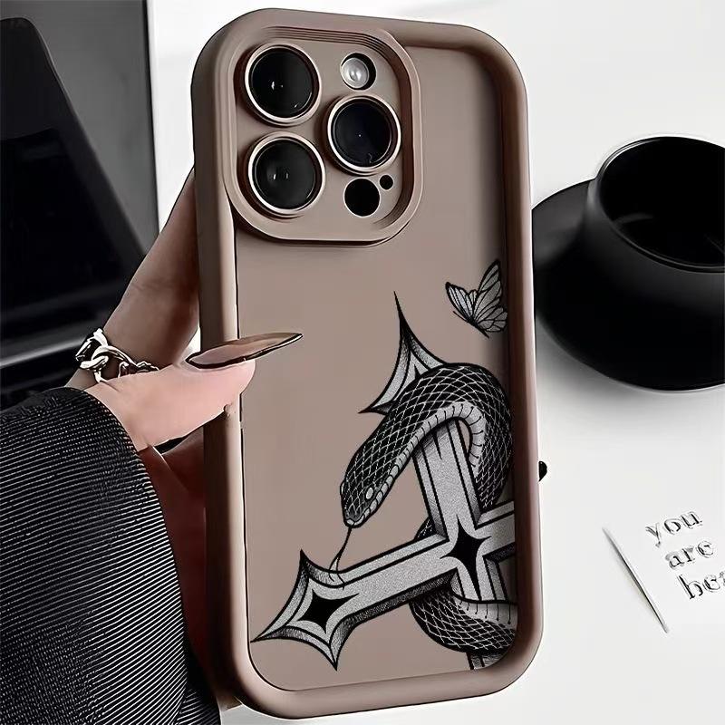 The new snake is suitable for iphone16pro mobile phone case, Apple 15 anti-drop 14 cross 13promax Europe and America 12x.