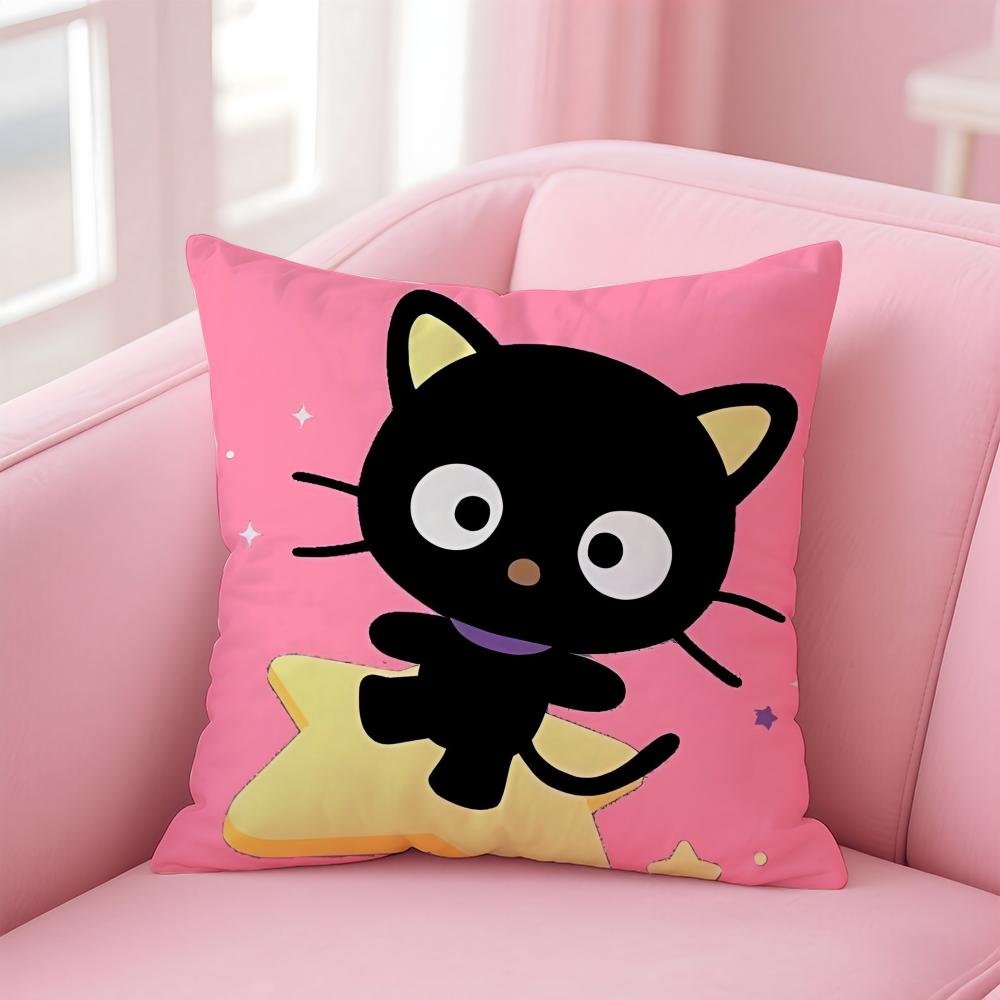 Literary Cat Cute CCChococatC Cushion Cover Pillow Case Soft Skin Friendly Fabric Concealed Zipper