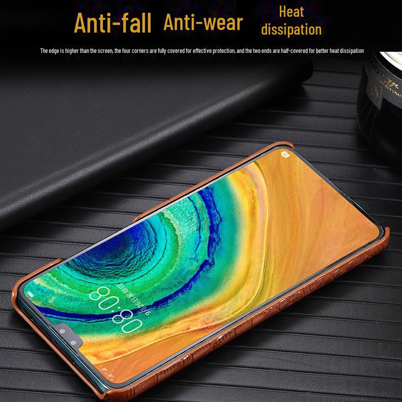 iQOO Neo8 Crocodile Pattern Half-Cover Genuine Leather Case