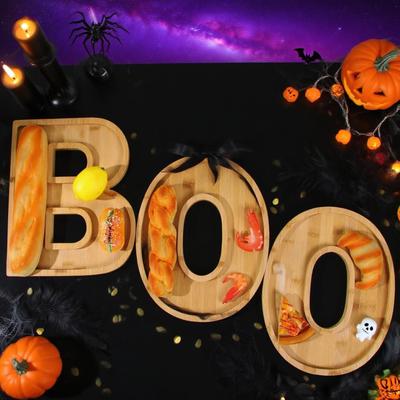 Halloween Charcuterie Board Boo Charcuterie Boards Food Tray Set Wooden Platter Party Supplies For Holiday Decor Fall Food Table