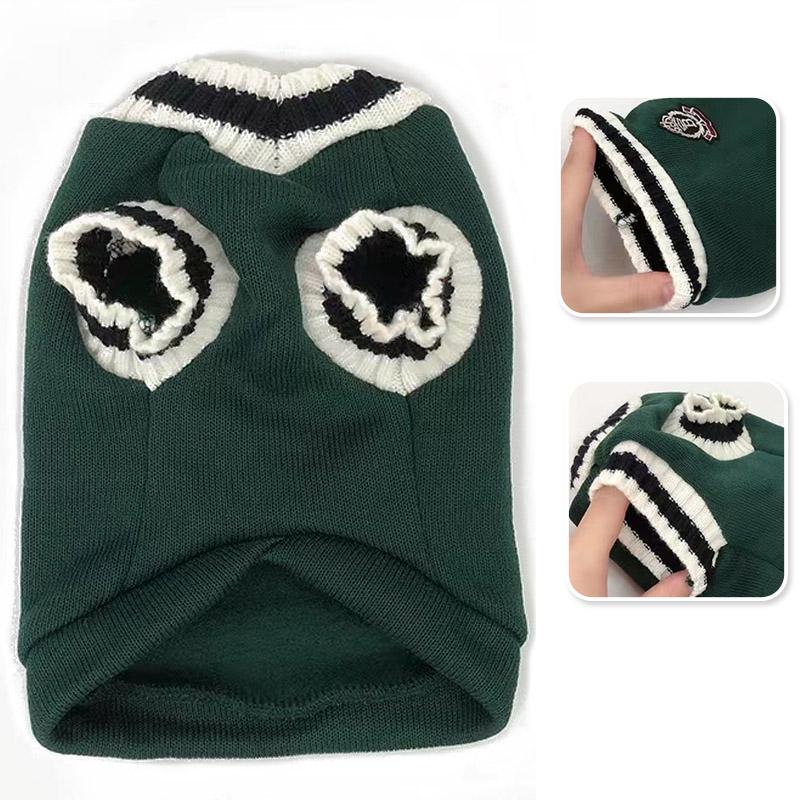 Autumn and winter knitted vest V-neck college style pet clothes vest Teddy Winter Warm Pet Sweater College Style Puppy Knitwear