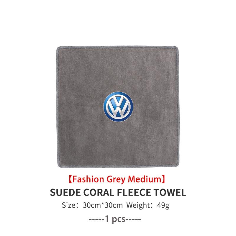 WET1 For Volkswagen VW Car Deer Skin Absorbent Coral Velvet Wiping Cleaning Towel Polo Jetta Sagitar Magotan Passat B5 B6 B7 CC