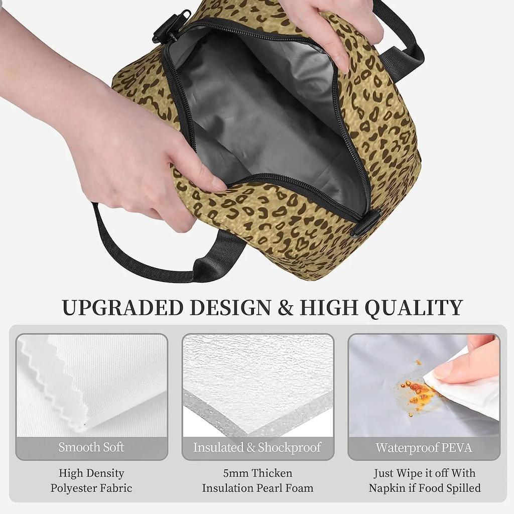 Custom Lunch Box with Photo/Name Personalized Insulated Lunch Bag Reusable Thermal Leakproof Tote with Detachable Shoulder Strap