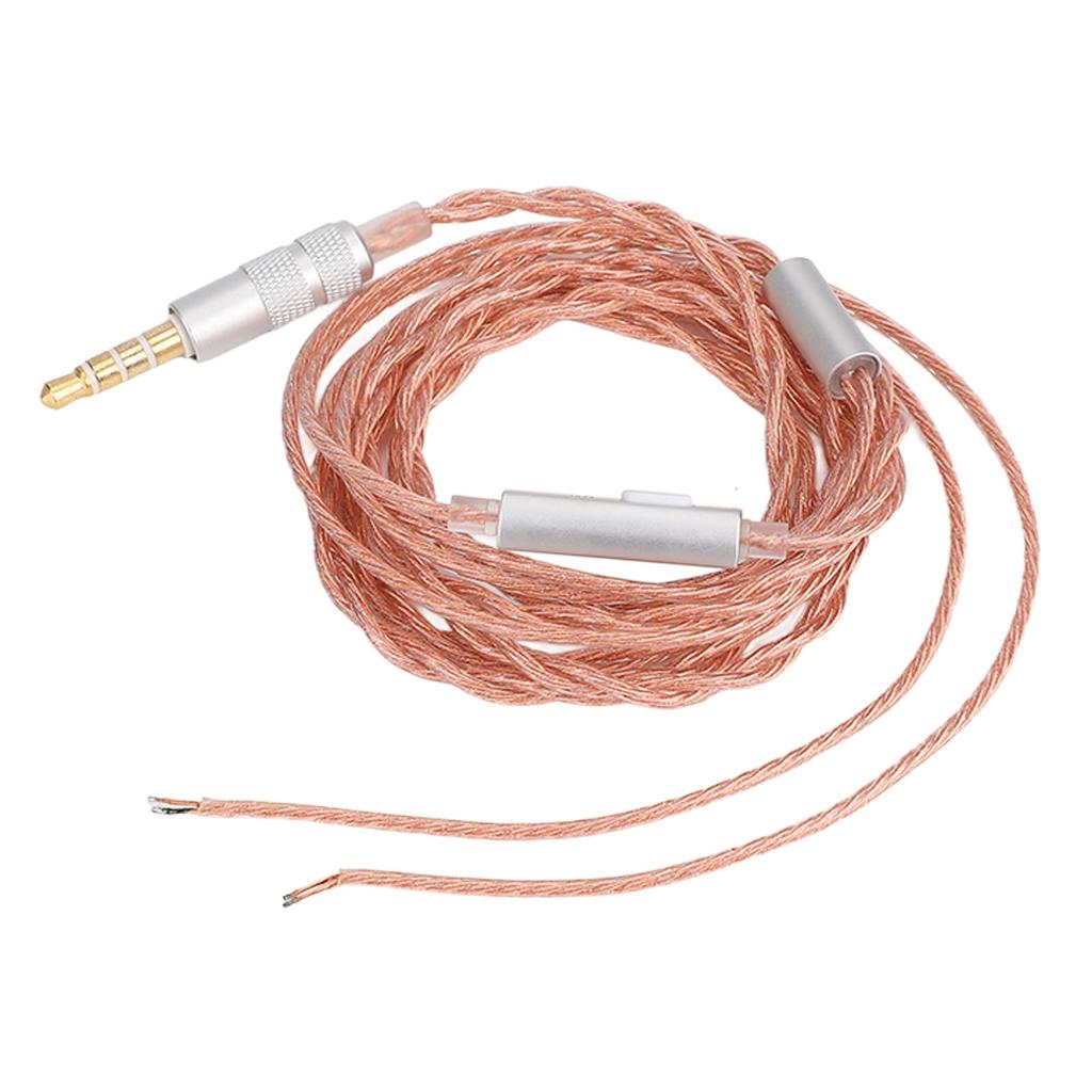 3,5 mm Kopfhörer-Audiokabel Rauschunterdrückung 1,2 Meter DIY Ersatz-Kopfhörerkabel mit Mikrofon für Mobiltelefone Tablets