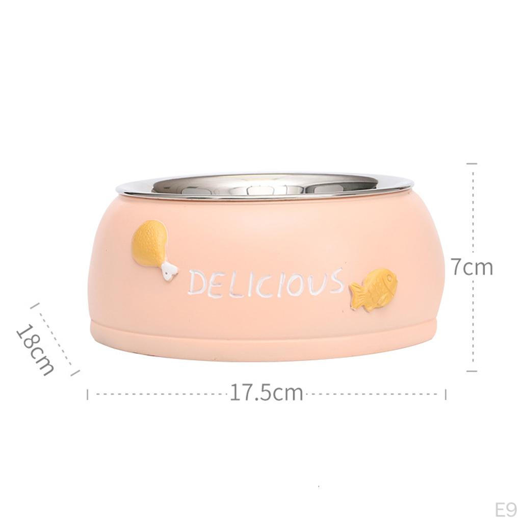 Dog Bowl Stainless Steel Bowls with Anti-Skid Rubber Base or water Dish for Puppy Cat and Kitten