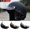 Retro Half Face Motorcycle Helmet 3 Snap-Button Visor Flip Up Wind Shield Vintage Motorbike Helmets Accessories For Men Women