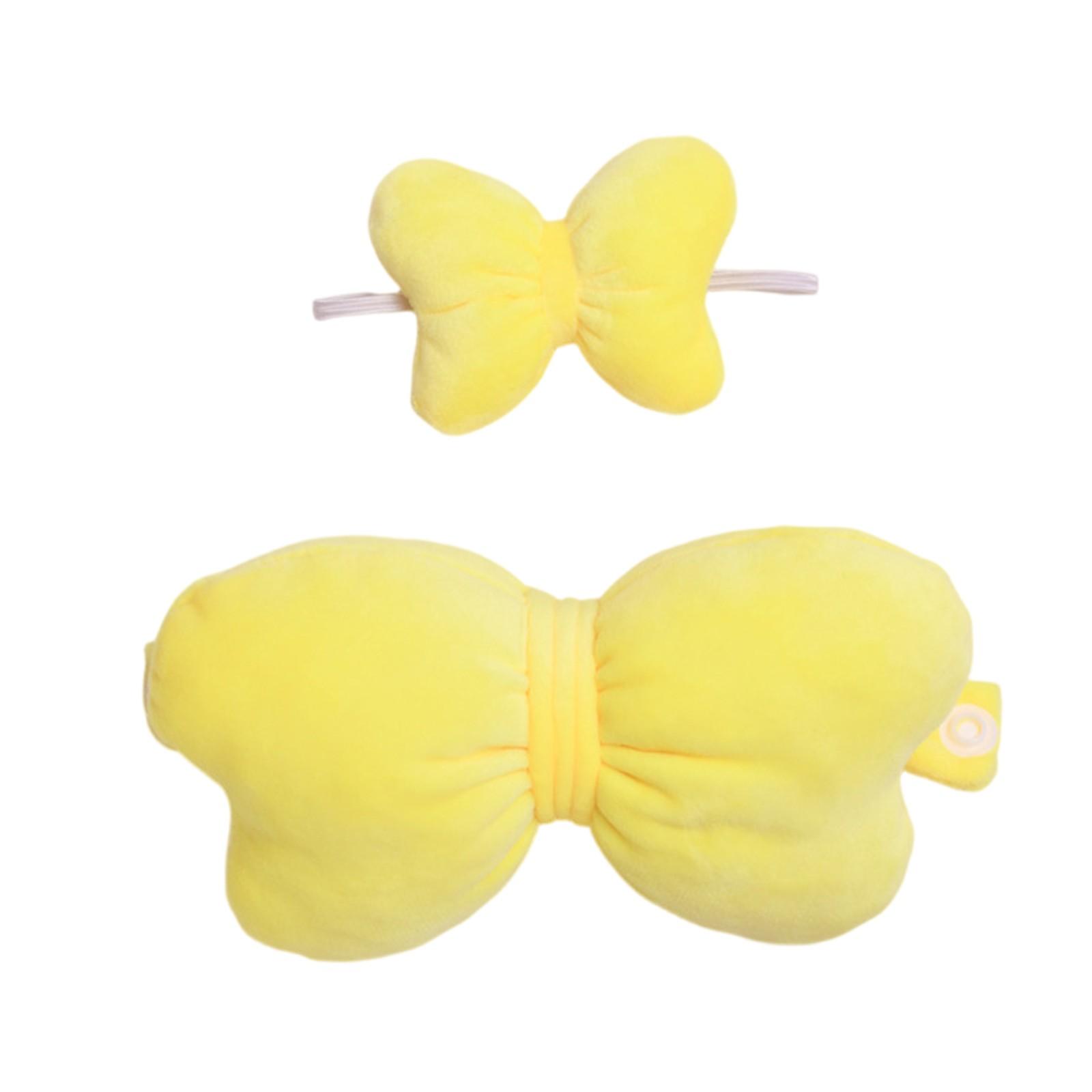 

Пара милой детской одежды с аксессуарами в виде больших бантов One Size жёлтый