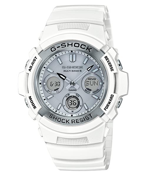

Casio Men s Stainless Steel 200M Water Resistant Analog Shock Resistant Quartz Watch AWG-M100SMW-7A белый