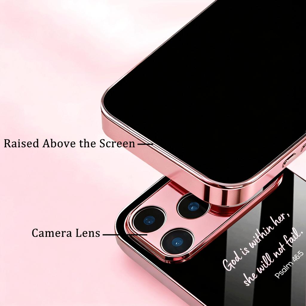 Premium Psalm 46:5 Quote Print For iphone 17 case fashion phone cases Glass Phone Case for iPhone 17 16 15 14 13 12 pm Pro Plus