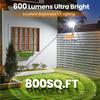 1/2pcs Outdoor Solar Motion Sensor Light with Clip Adjustable Angle and Power Mode Display For Chain-link Fences Decks Drains