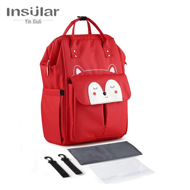 Waterproof Cartoon Mommy Backpack: Multifunctional, Portable, Large-Capacity for Mom & Baby Outings