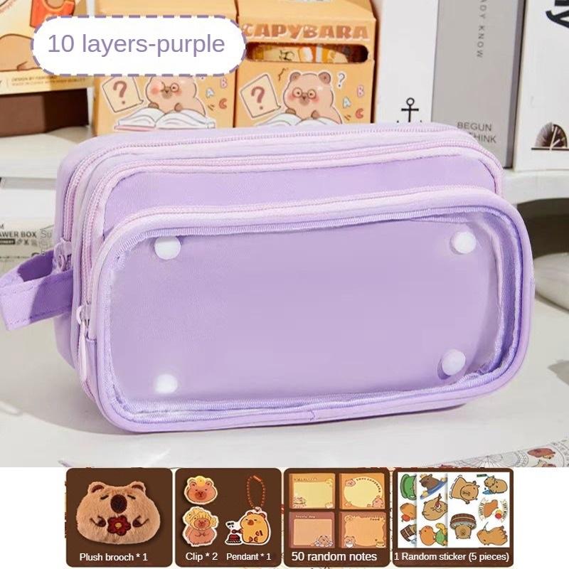 

Многослойный пенал большой вместимости [10 слоев, съемный] с аксессуарами в комплекте. фиолетовый