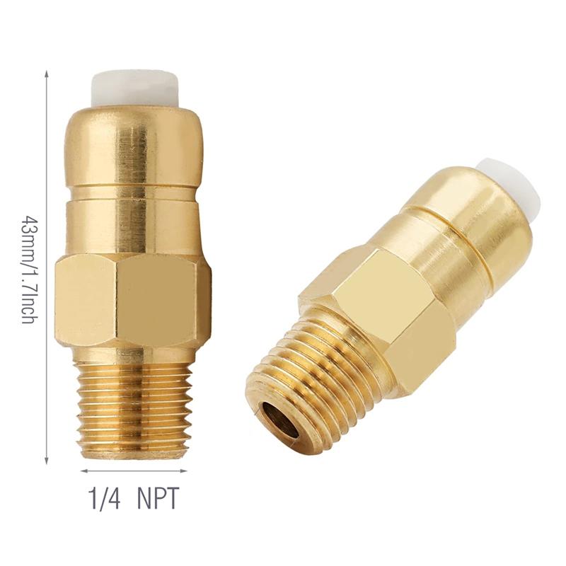 A25F-2 Pieces Thermal Release Valve For Pressure Washer Pump, 1/4 Inch NPT Thermal Relief Valve, Replacement Pump Protector