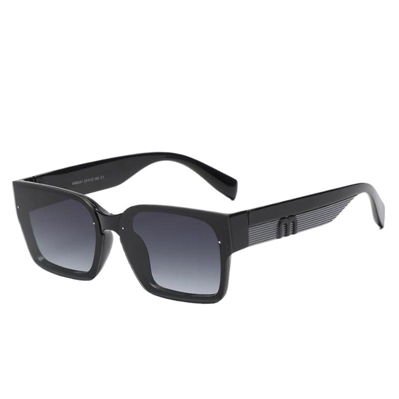Fashion Luxury Designer Sunglasses Women M Letter Square Oversized Shades Elegant Trendy New Glasses